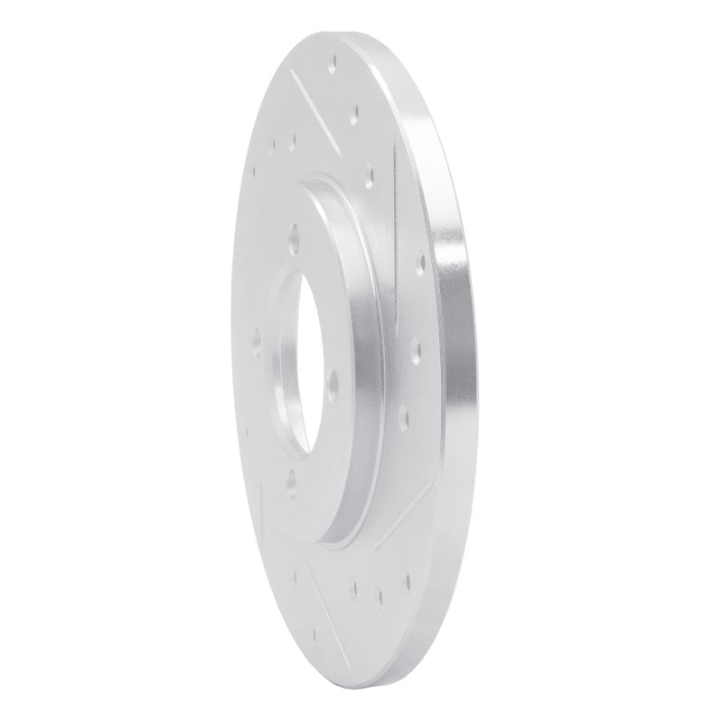 DFC 80-83 Toyota Corolla (US/Canada) Front Right Drilled & Slotted Silver Brake Rotor