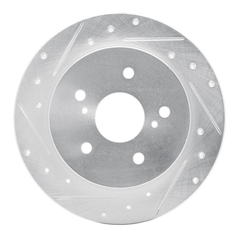 DFC 10-13 Suzuki Kizashi Rear Left Drilled & Slotted Silver Brake Rotor