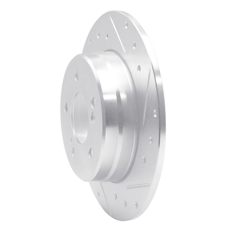 R1 87-15 Chrysler Crossfire Rear Right Drilled & Slotted Silver Brake Rotor