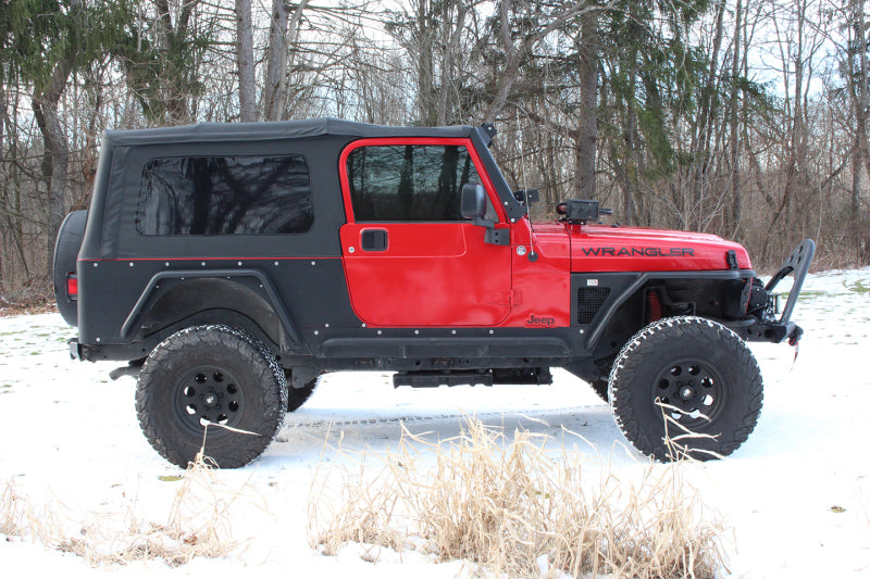 Fishbone Offroad 97-06 Jeep Wrangler Steel Tube Fender Front/Rear - Blk Txtred Powdercoat (Set Of 4)
