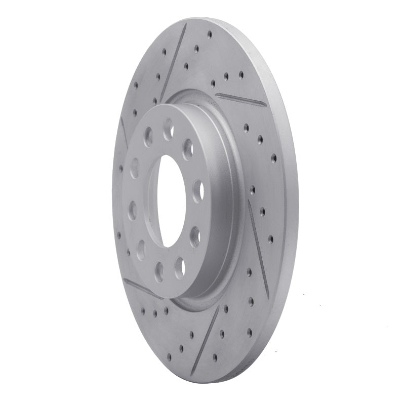 R1 14-22 Chrysler 200 Rear Left Drilled & Slotted Geo-Carbon Rotor