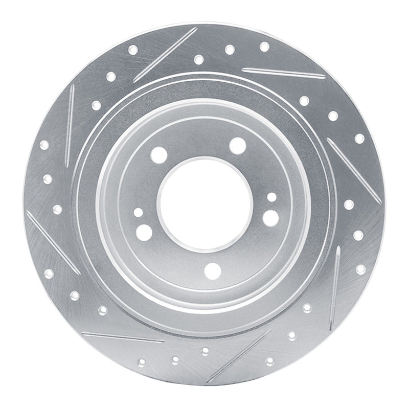 DFC 17-25 Hyundai Tucson Rear Right Drilled & Slotted Silver Brake Rotor