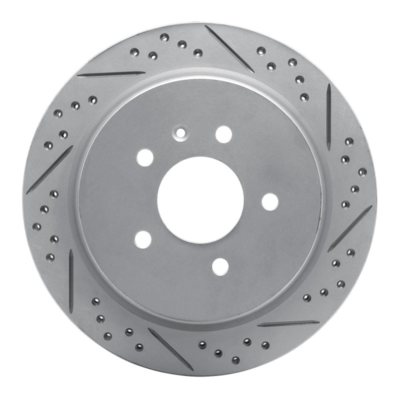 R1 03-11 Cadillac Sts Rear Right Drilled & Slotted Geo-Carbon Rotor