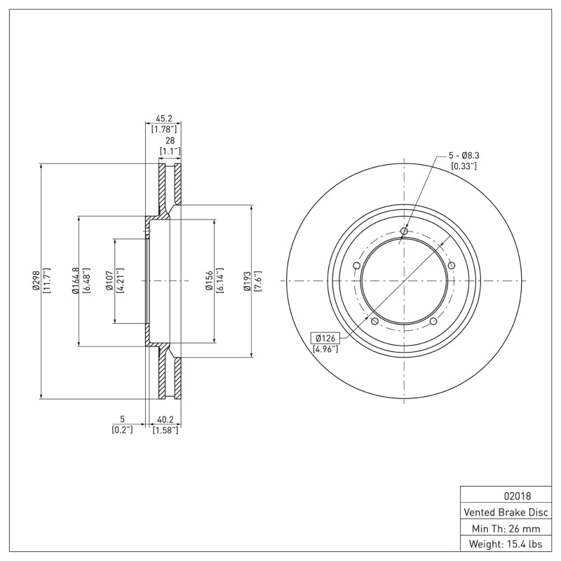 R1 86-86 Porsche 944 Turbo Front Brake Rotor