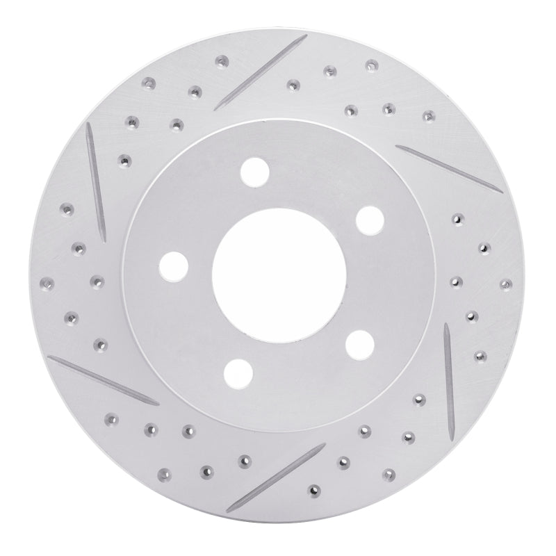 R1 90-99 Jeep Grand Cherokee Front Left Drilled & Slotted Geo-Carbon Rotor