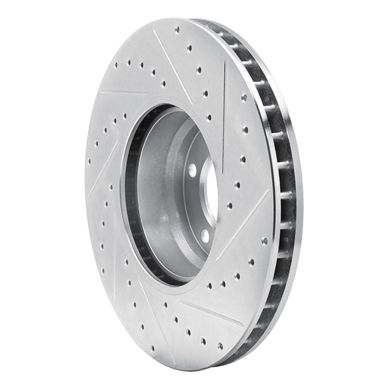 DFC 95-01 BMW 750iL Front Left Drilled & Slotted Silver Brake Rotor