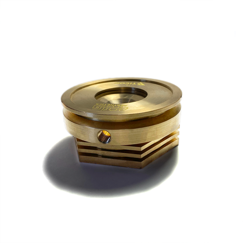 Ticon Industries Tig Aesthetics 3in Universal V-Band Heat Sink w/ Purge - Tellurium Copper
