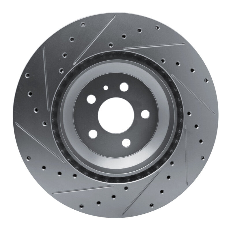 R1 17-25 Tesla Model 3 Front Right Drilled & Slotted Silver Brake Rotor
