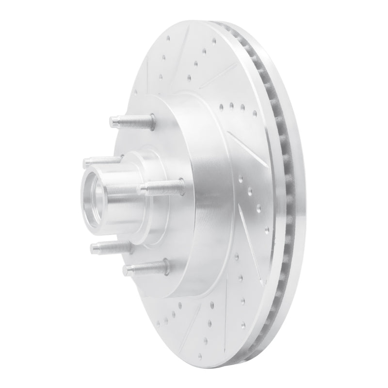 DFC 04-06 Ford E-150 Front Left Drilled & Slotted Silver Brake Rotor