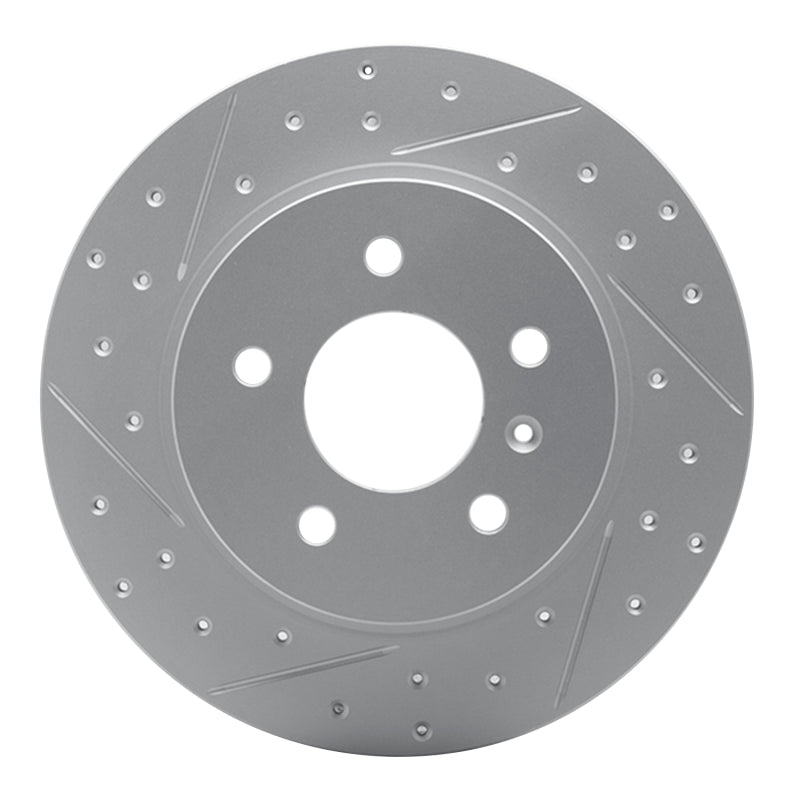 R1 06-11 Buick Lucerne Rear Left Drilled & Slotted Geo-Carbon Rotor