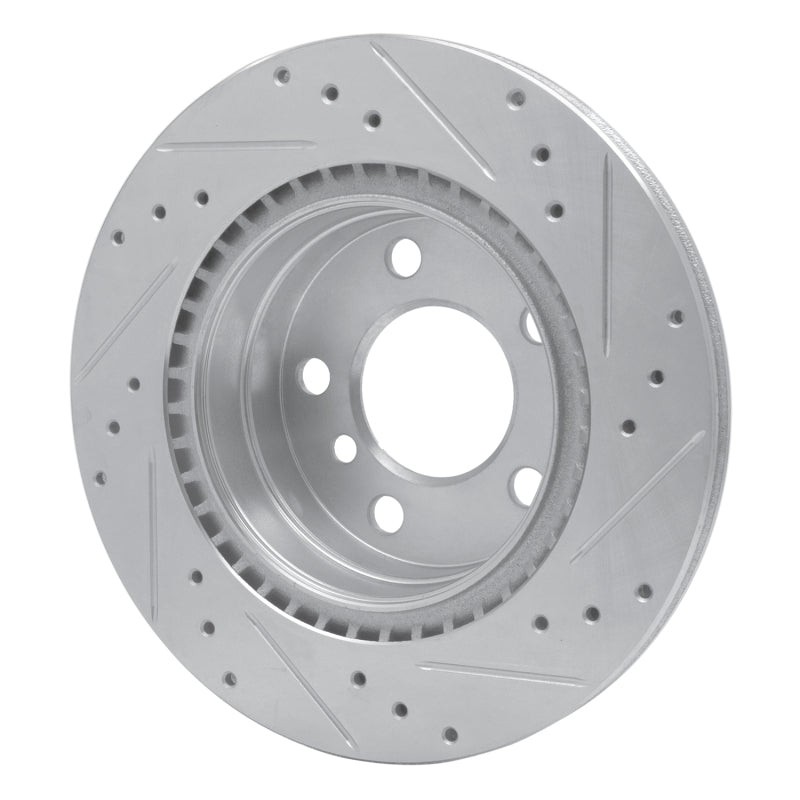 DFC 06-21 BMW 328i Rear Left Drilled & Slotted Silver Brake Rotor
