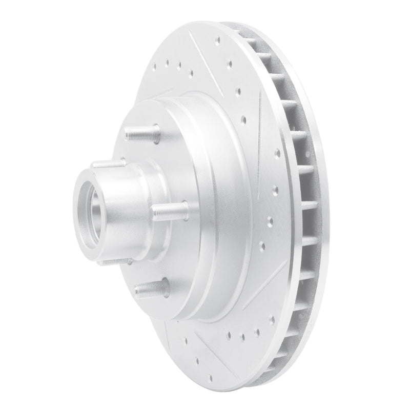 R1 93-95 Chevrolet G10 Front Right Drilled & Slotted Silver Brake Rotor