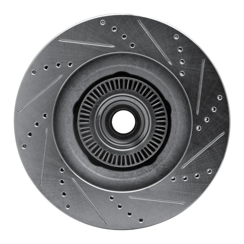 R1 01-05 Ford Explorer Sport Trac Front Left Drilled & Slotted Silver Brake Rotor