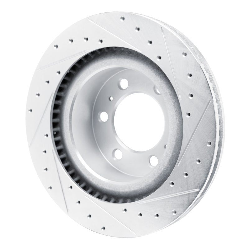 DFC 22-25 Lexus GX550 Front Left Drilled & Slotted Silver Brake Rotor