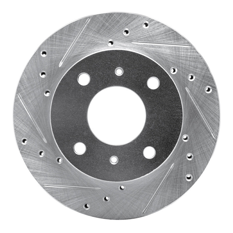 DFC 85-89 Nissan Stanza Front Left Drilled & Slotted Silver Brake Rotor