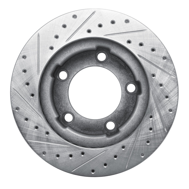 R1 80-93 Dodge Ramcharger 4WD Front Right Drilled & Slotted Silver Brake Rotor