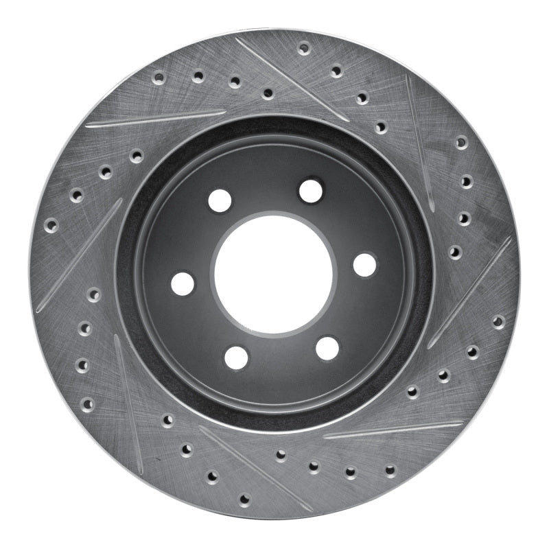 DFC 97-02 Dodge Dakota 4WD Front Left Drilled & Slotted Silver Brake Rotor