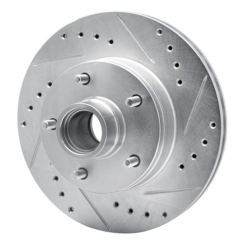 DFC 78-90 Buick Electra Front Right Drilled & Slotted Silver Brake Rotor