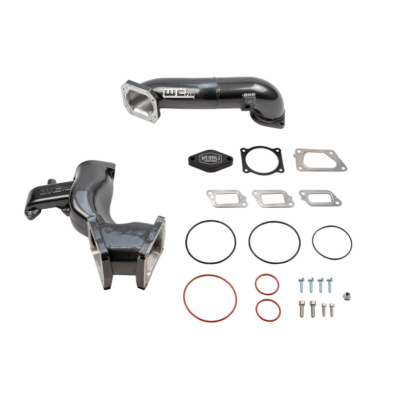 Wehrli 11-16 Chevrolet 6.6L LML Duramax High Flow Y-Bridge Kit - WCFab Grey