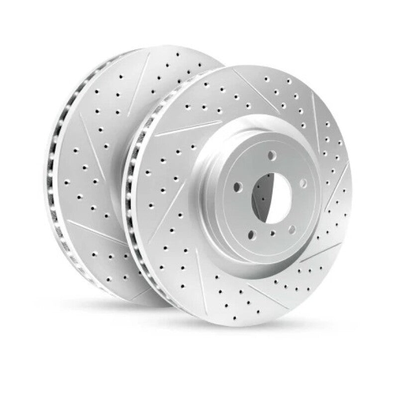R1 01-07 Buick Rendezvous Front Left Drilled & Slotted Geo-Carbon Rotor