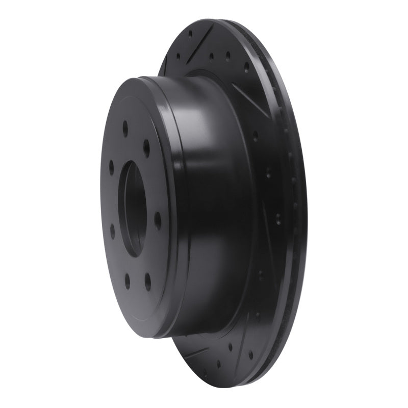 R1 04-11 Ford F-150 RWD Rear Left Drilled & Slotted Black Brake Rotor