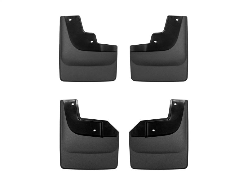 WeatherTech 2021+ Ford F-150 Raptor (Incl. 37 Perf. Pkg) No Drill Front & Rear Mudflaps - Black