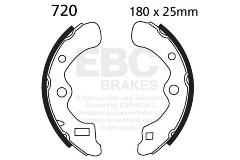 EBC 2007 Kawasaki KAF 450 B1 Mule 1000 Rear Left/Right FA-SFA-TT-X Brake Shoes
