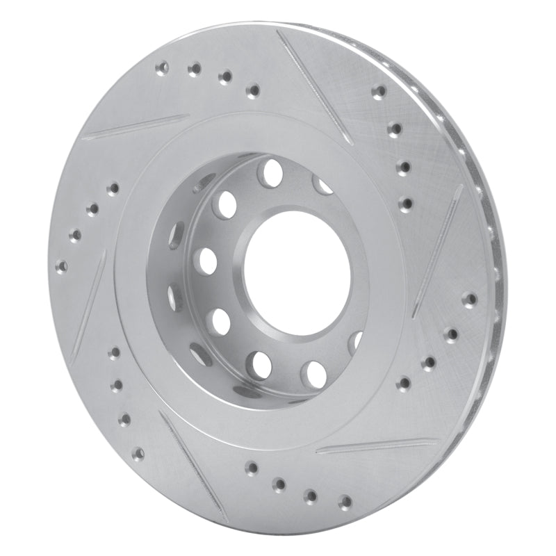 DFC 04-05 Audi ALLROAD Rear Left Drilled & Slotted Silver Brake Rotor