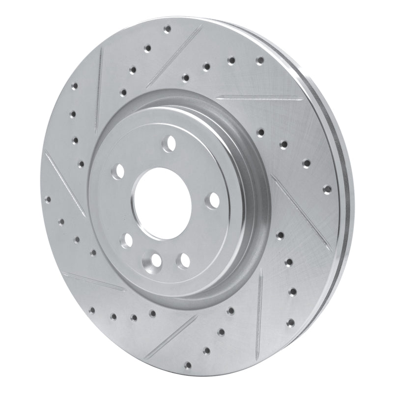 DFC 17-20 Jaguar XF Front Left Drilled & Slotted Silver Brake Rotor