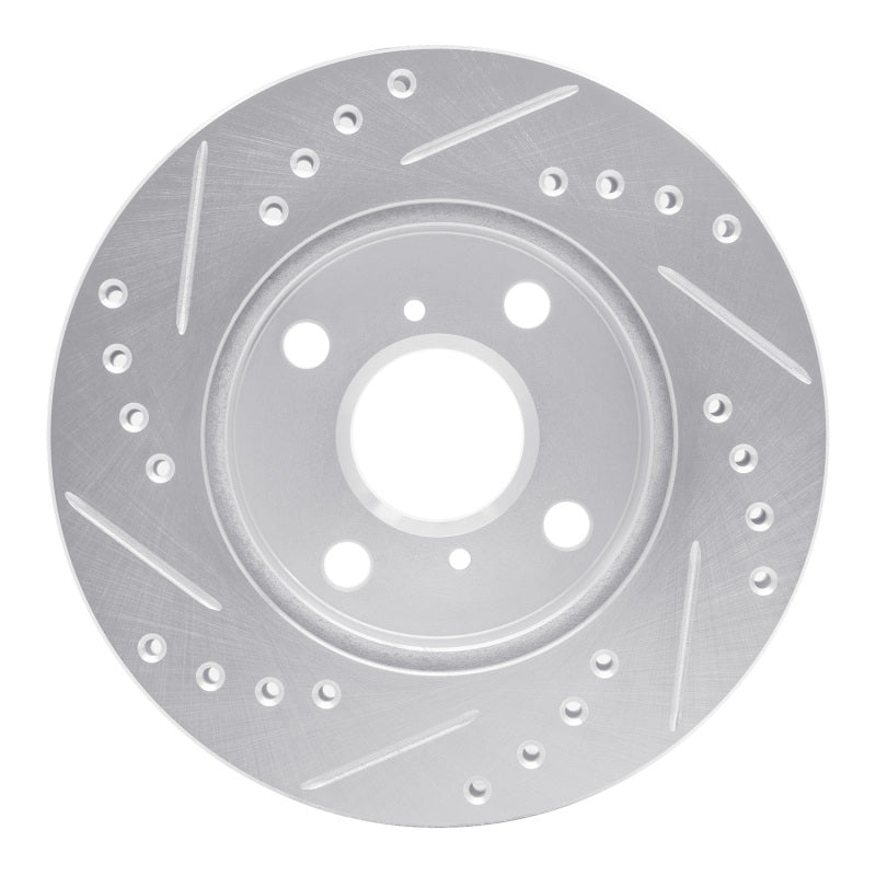 DFC 99-05 Toyota Yaris (Mexico) Front Right Drilled & Slotted Silver Brake Rotor