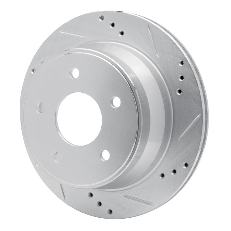 DFC 97-05 Chevrolet S10 Rear Right Drilled & Slotted Silver Brake Rotor