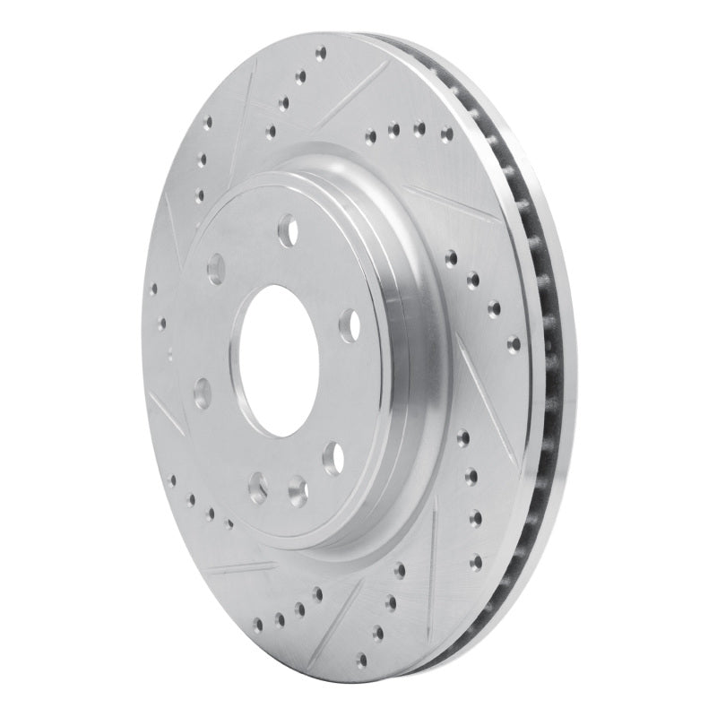 R1 07-17 Buick Enclave Front Left Drilled & Slotted Silver Brake Rotor