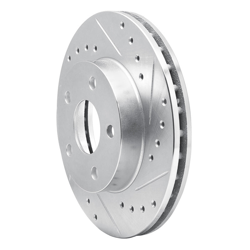 R1 80-89 Buick SKYLARK Front Right Drilled & Slotted Silver Brake Rotor