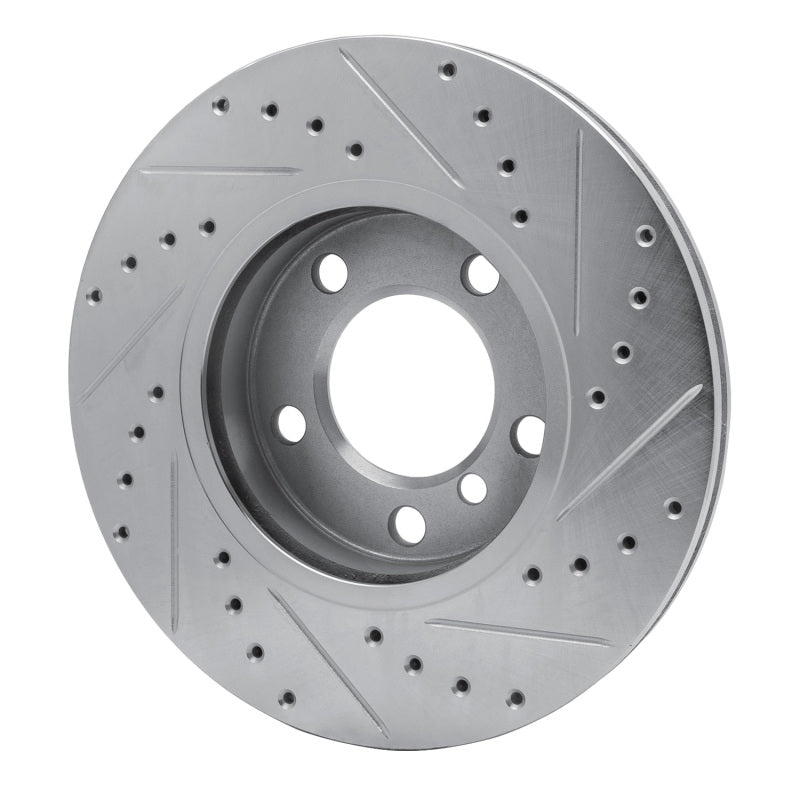 DFC 11-16 Mini Cooper Countryman Front Left Drilled & Slotted Silver Brake Rotor