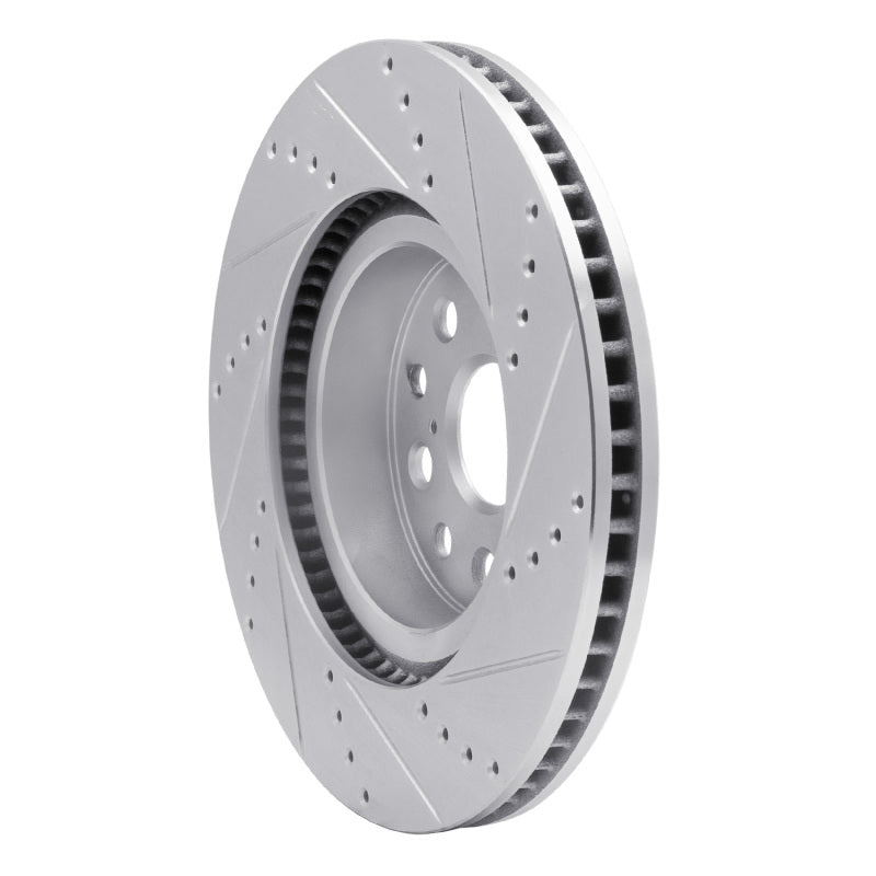 DFC 07-23 Lexus LS460 Front Left Drilled & Slotted Silver Brake Rotor