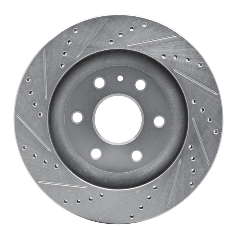 R1 07-17 Buick Enclave Front Right Drilled & Slotted Silver Brake Rotor