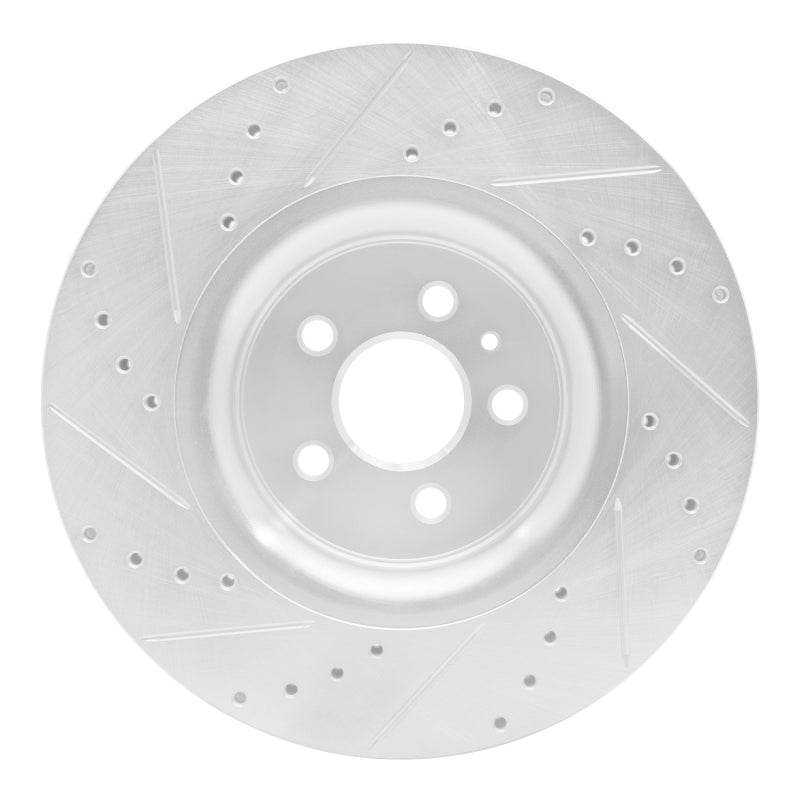 R1 15-21 Ford Fusion Front Right Drilled & Slotted Silver Brake Rotor