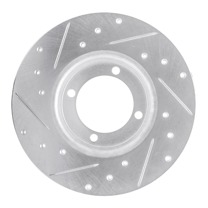 R1 78-83 Dodge CHALLENGER Front Right Drilled & Slotted Silver Brake Rotor