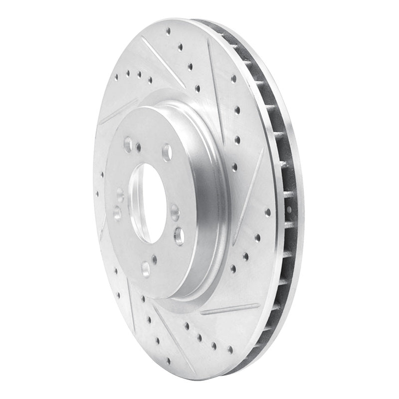 DFC 05-12 Acura RL Front Right Drilled & Slotted Silver Brake Rotor