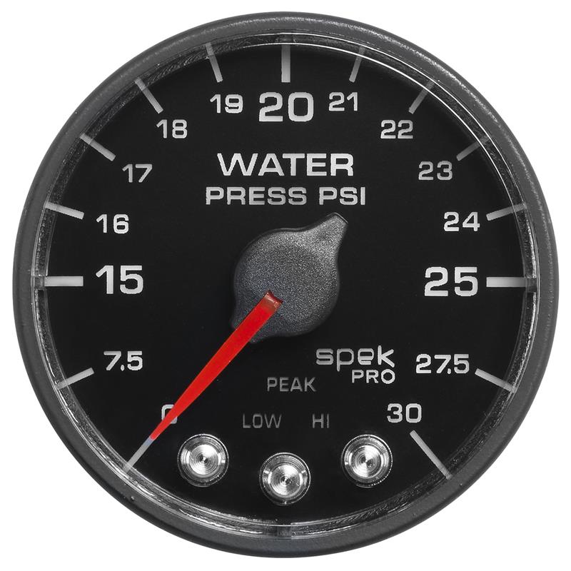 Autometer Spek-Pro - Nascar 2-1/16in Water Press 0- 30 psi Bfb