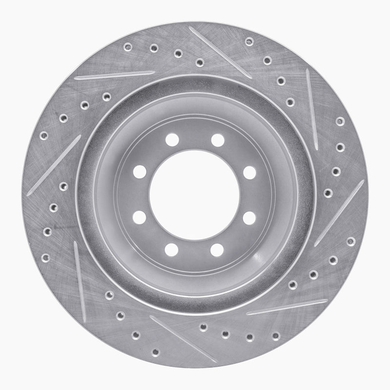 R1 75-94 Ford E-350 Econoline Club Wagon Front Left Drilled & Slotted Silver Brake Rotor