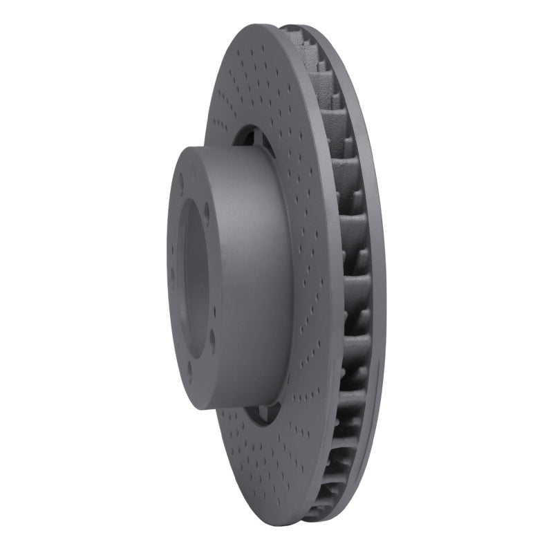 R1 94-98 Porsche 911 Right Front Drilled Carbon Alloy GeoMET Rotor