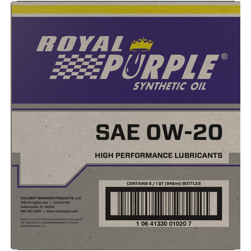 Royal Purple Premium Synthetic High Performance Multi-Grade 0W20 Motor Oil - 1 Quart
