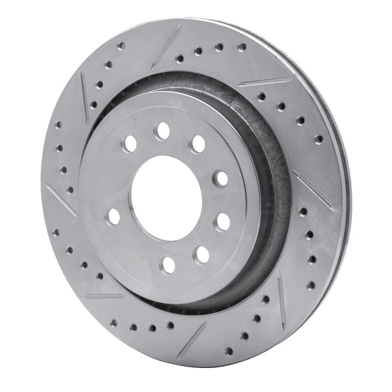 DFC 08-11 Saab 9-3 Rear Left Drilled & Slotted Silver Brake Rotor