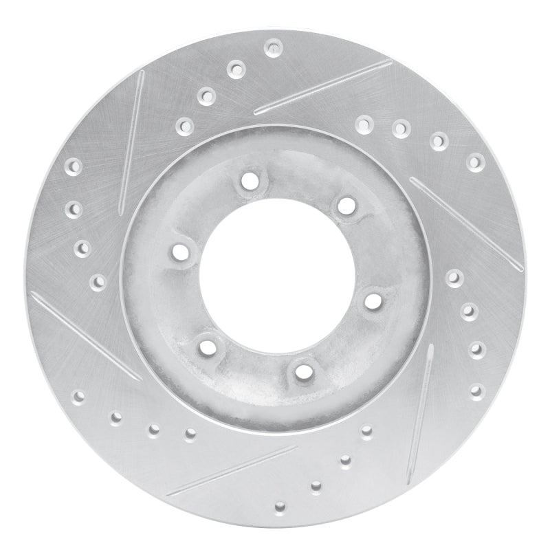 R1 84-87 Isuzu Pickup Front Right Drilled & Slotted Silver Brake Rotor