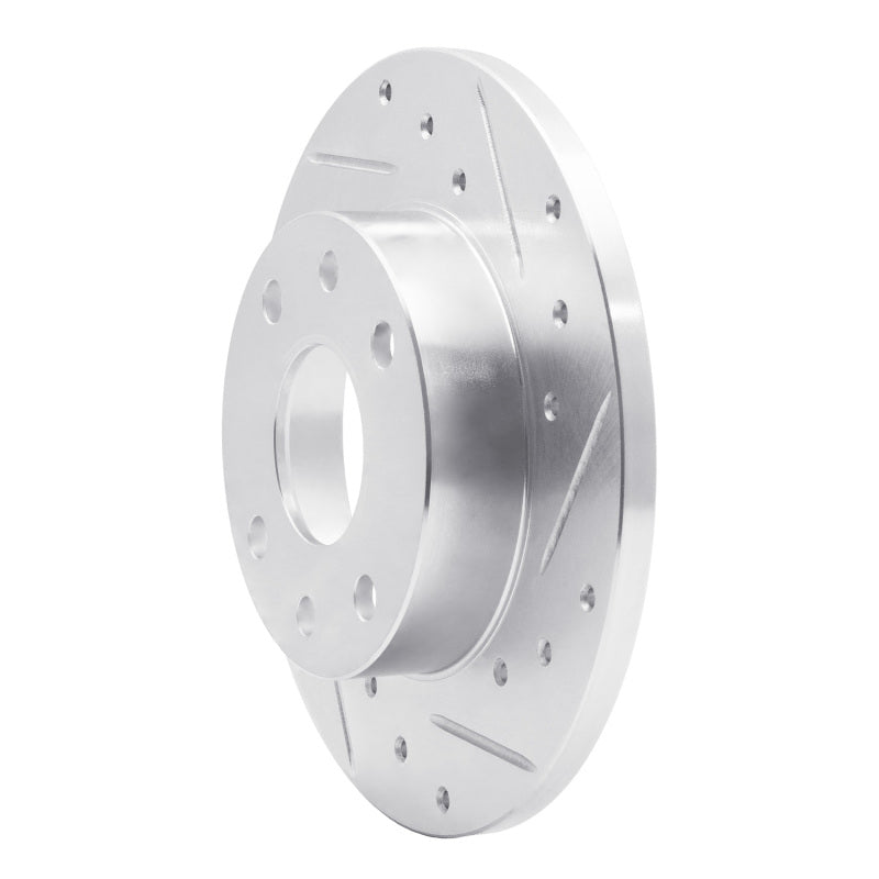 R1 85-89 Chevrolet SPECTRUM Front Right Drilled & Slotted Silver Brake Rotor