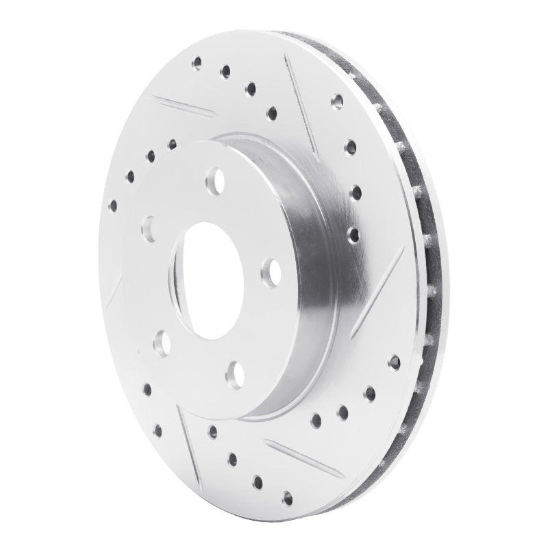 R1 82-84 Buick SKYHAWK Front Right Drilled & Slotted Silver Brake Rotor