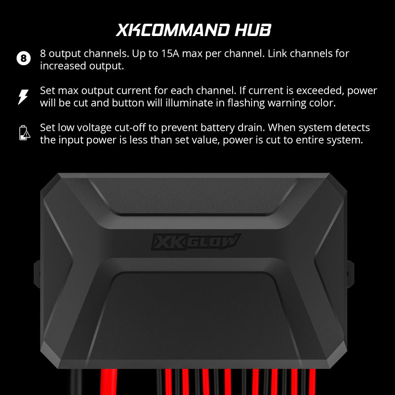 XKGlow XKcommand Bluetooth Switch Panel for Lights 12V Accessory Offroad