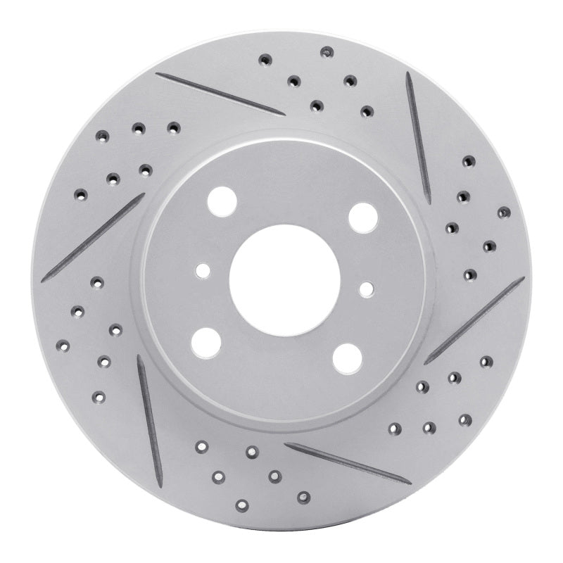 R1 06-19 Scion IQ Front Right Drilled & Slotted Geo-Carbon Rotor