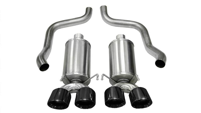Corsa 2009-2013 Xtreme Axle-Back Exhaust w/Dual Black 3.5in Tips 09-13 Chevrolet Corvette C6 6.2L V8